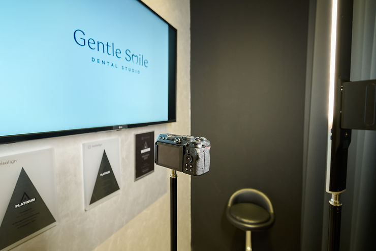 photo studio at gentle smile dental singapore for invisalign 